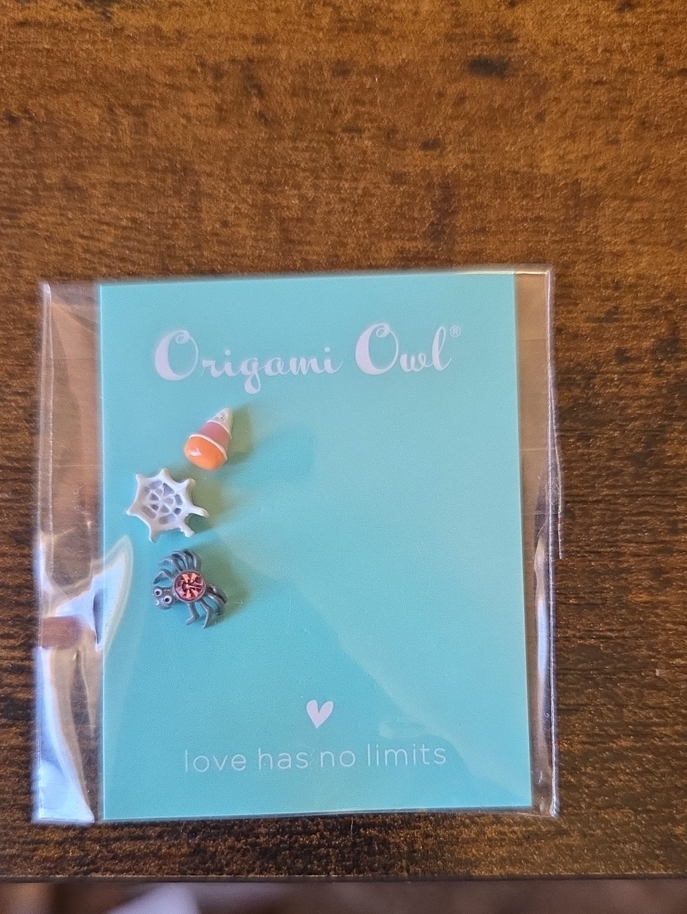 Origami Owl Halloween Charm Set - Spider, Web & Candy Corn